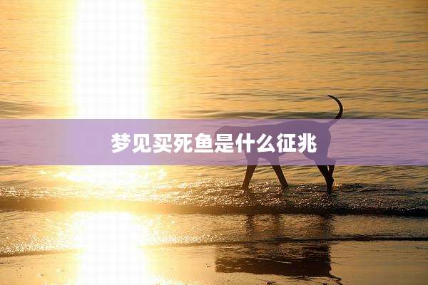 梦见买死鱼是什么征兆