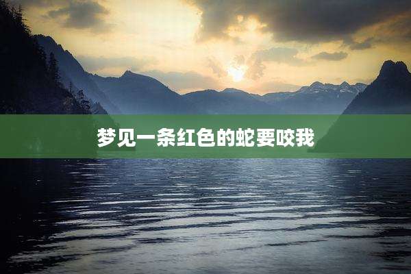 梦见一条红色的蛇要咬我
