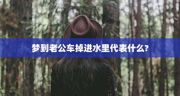 梦到老公车掉进水里代表什么?