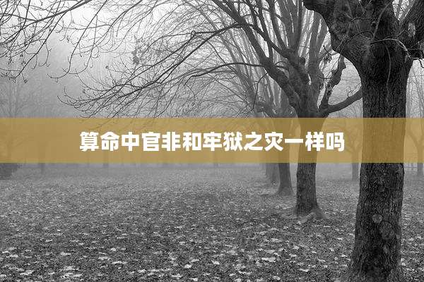 算命中官非和牢狱之灾一样吗