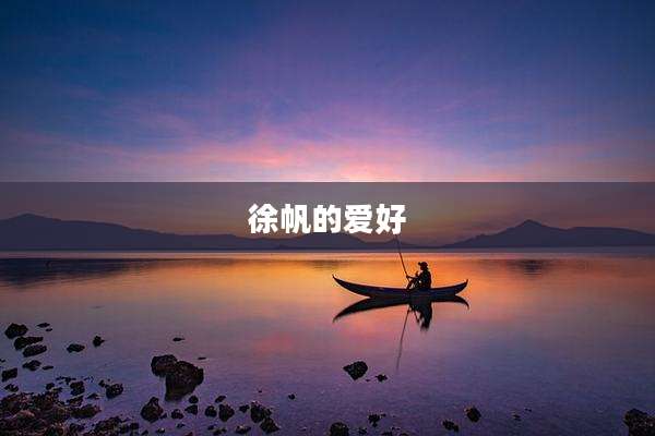 徐帆的爱好