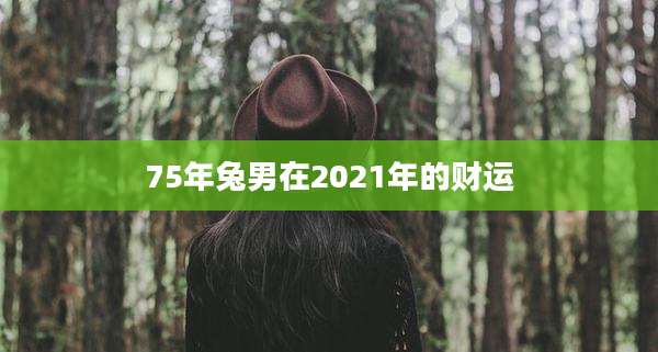 75年兔男在2021年的财运