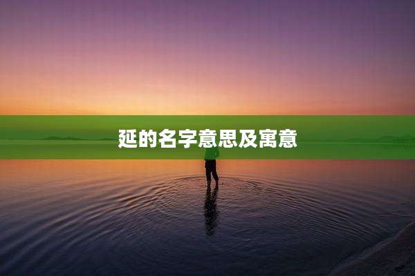 延的名字意思及寓意