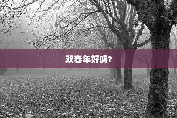 双春年好吗?