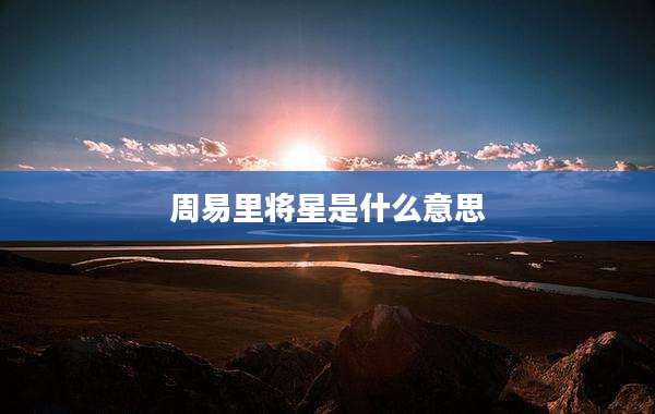 周易里将星是什么意思