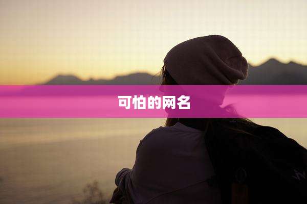 可怕的网名