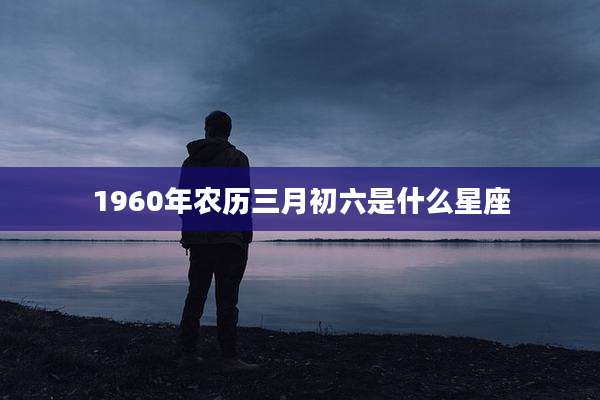 1960年农历三月初六是什么星座
