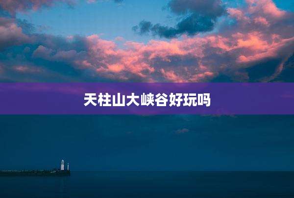 天柱山大峡谷好玩吗