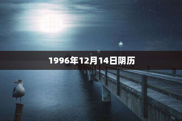1996年12月14日阴历