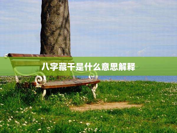 八字藏干是什么意思解释
