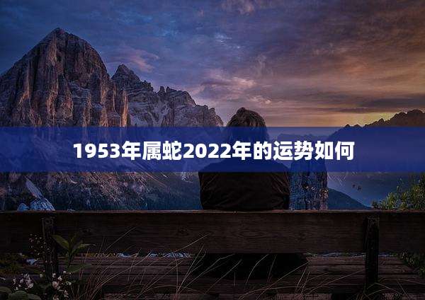 1953年属蛇2022年的运势如何