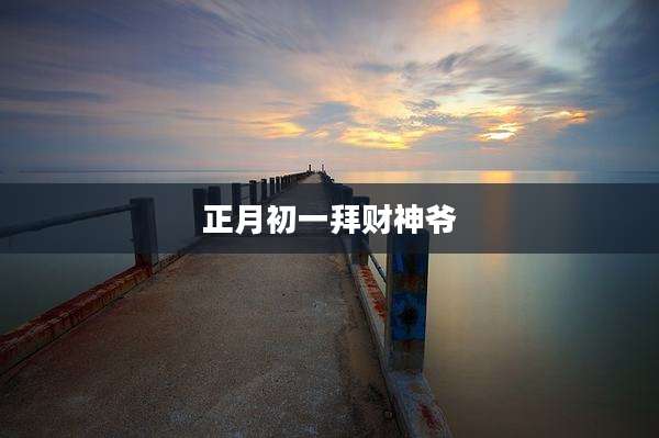 正月初一拜财神爷