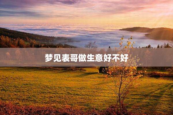 梦见表哥做生意好不好