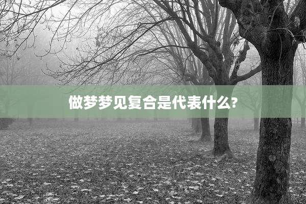 做梦梦见复合是代表什么?