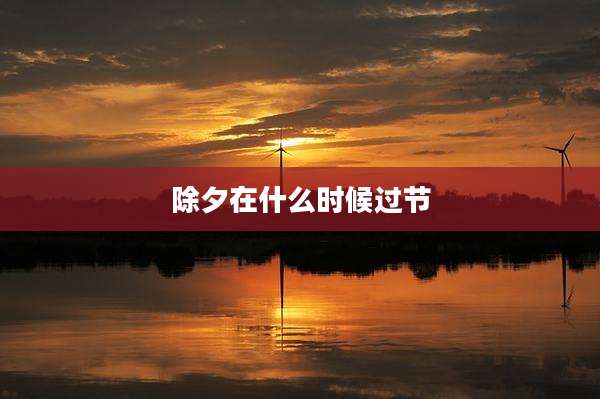 除夕在什么时候过节