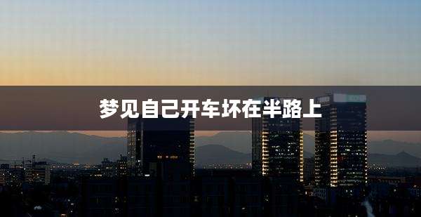 梦见自己开车坏在半路上