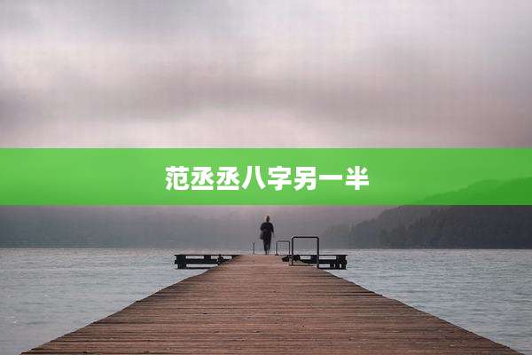范丞丞八字另一半