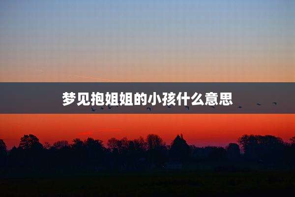 梦见抱姐姐的小孩什么意思