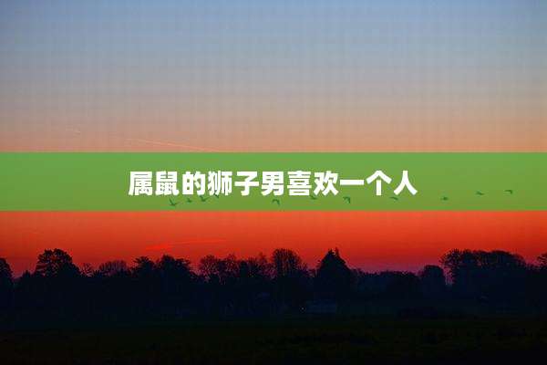 属鼠的狮子男喜欢一个人