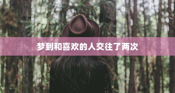 梦到和喜欢的人交往了两次