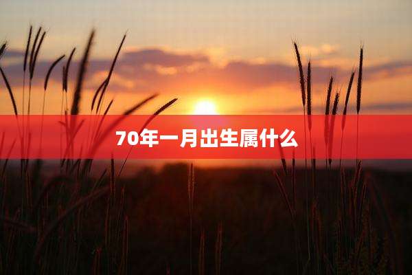 70年一月出生属什么