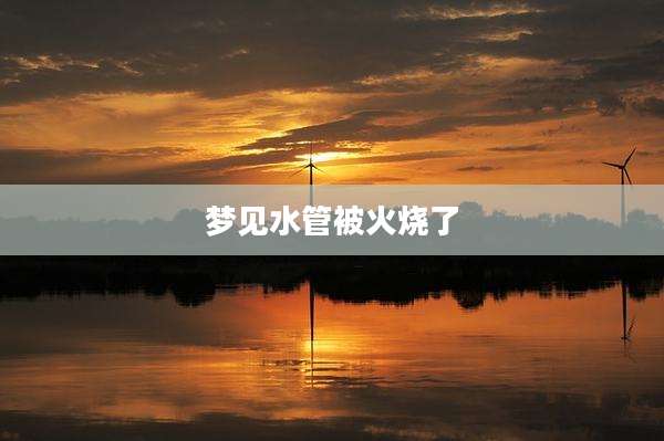 梦见水管被火烧了