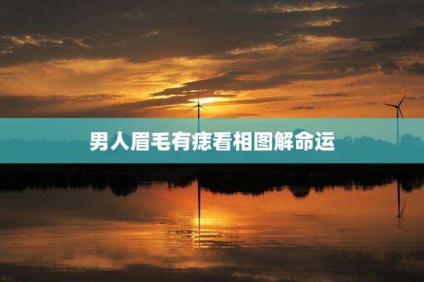 男人眉毛有痣看相图解命运