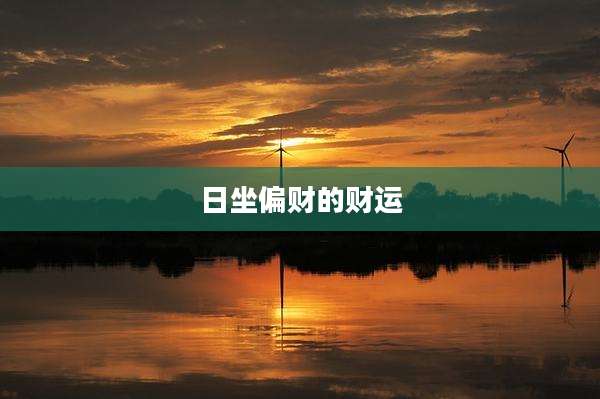 日坐偏财的财运