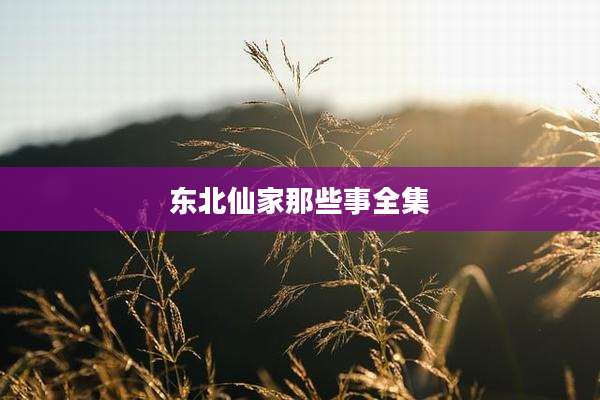 东北仙家那些事全集