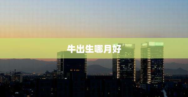 牛出生哪月好