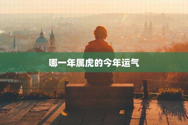 哪一年属虎的今年运气