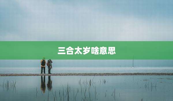 三合太岁啥意思