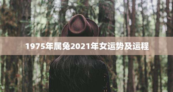 1975年属兔2021年女运势及运程