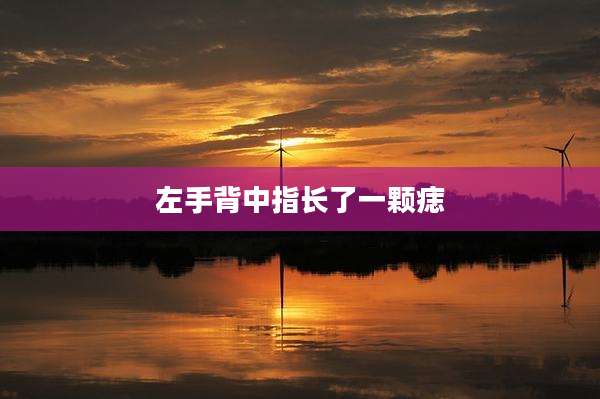 左手背中指长了一颗痣