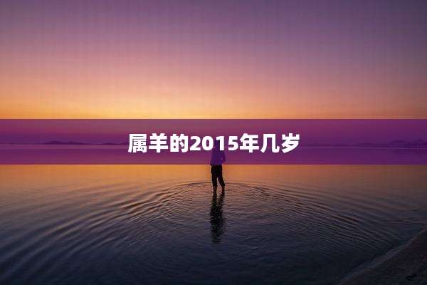 属羊的2015年几岁