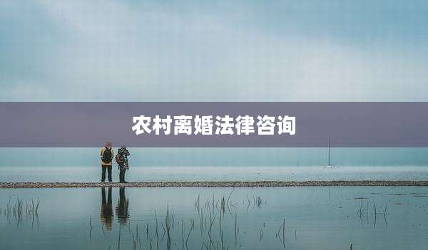 农村离婚法律咨询