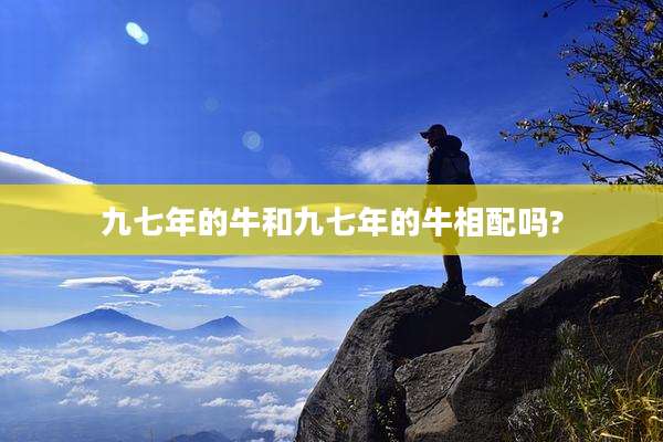 九七年的牛和九七年的牛相配吗?