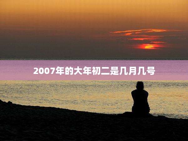 2007年的大年初二是几月几号