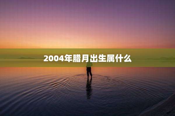 2004年腊月出生属什么