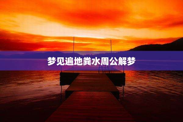 梦见遍地粪水周公解梦