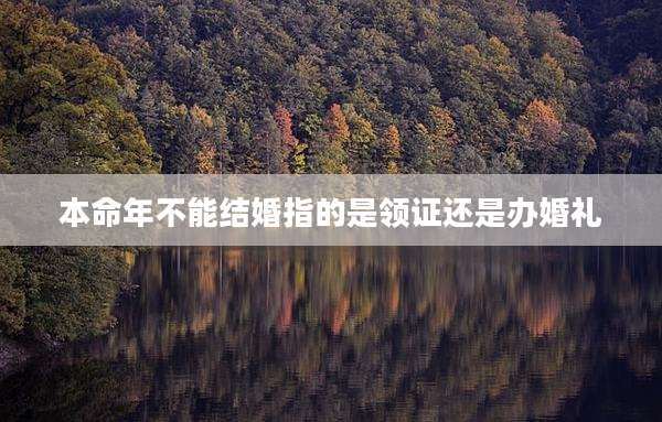本命年不能结婚指的是领证还是办婚礼