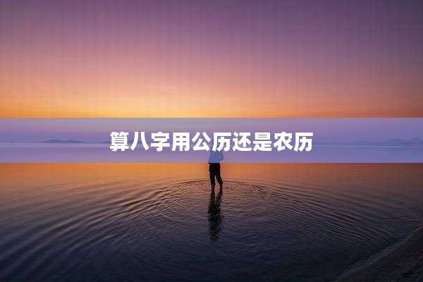 算八字用公历还是农历