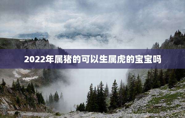 2022年属猪的可以生属虎的宝宝吗