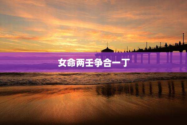 女命两壬争合一丁
