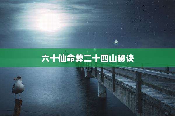 六十仙命葬二十四山秘诀