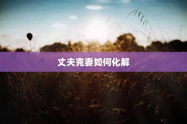 丈夫克妻如何化解