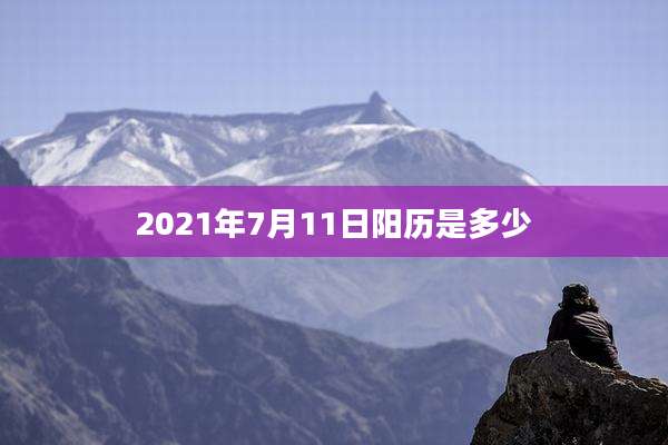 2021年7月11日阳历是多少