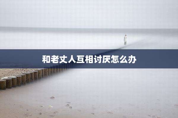 和老丈人互相讨厌怎么办