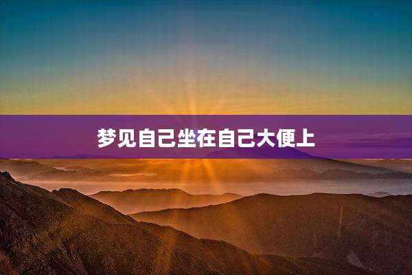 梦见自己坐在自己大便上