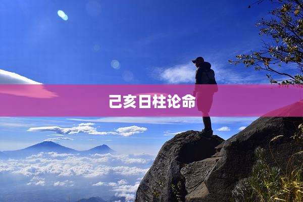 己亥日柱论命